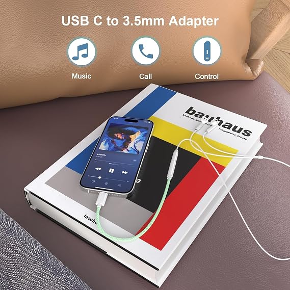 [Apple MFi Certified] USB C to 3.5mm Headphone Adapter for iPhone 18 17 16
