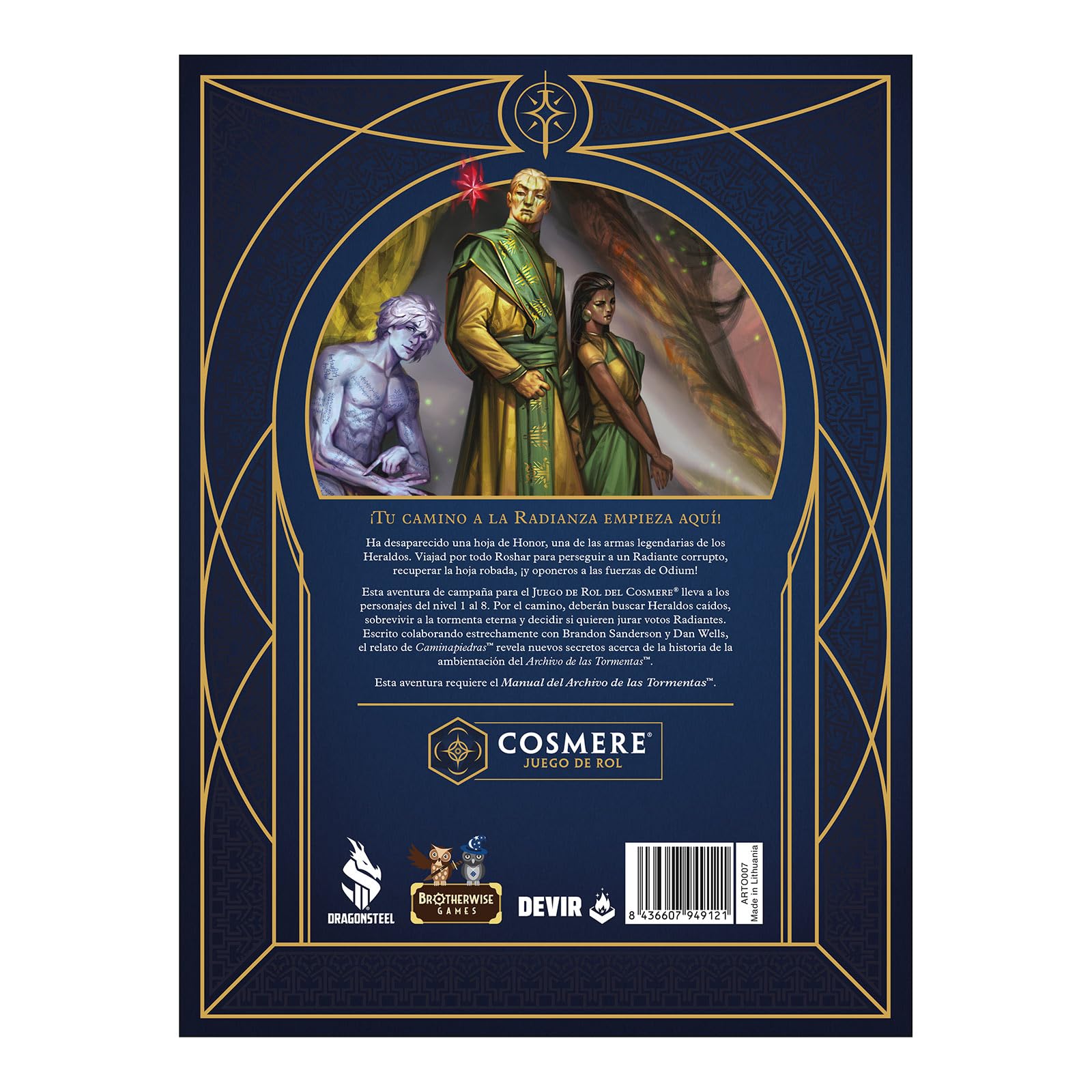 Devir – Aventura de rol “Caminapiedras” (Cosmere): campaña inspirada en El Archivo de las Tormentas – de nivel 1 a 8, luz y juramentos radiantes (ARTOCAMINASP)