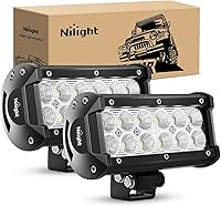 Nilight 2Pcs 36W 6.5 Inch LED Flood Pods - 2800LM Super Bright Off Road Light Bars for Trucks ATV UTV SUV 4x4 Fog Lights