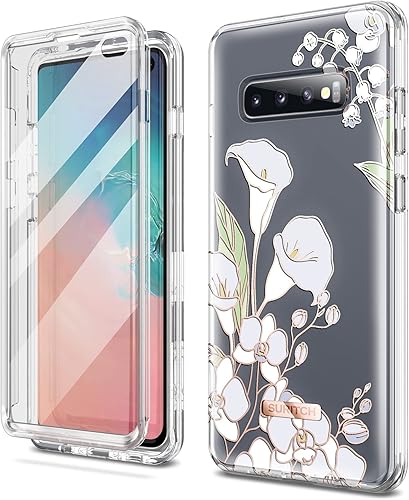 Miniatura 1 de SURITCH Funda mejorada para Samsung Galaxy S10 Plus, protector de pantalla antiarañazos integrado, protección de doble capa, protección completa a