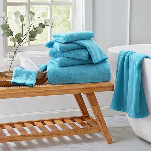 Vista 255 de Juego de toallas de microfibra de 8 piezas, 2 toallas de baño, 2 toallas de mano, 4 toallas pequeñas, toalla de baño extra grande para baño, hotel