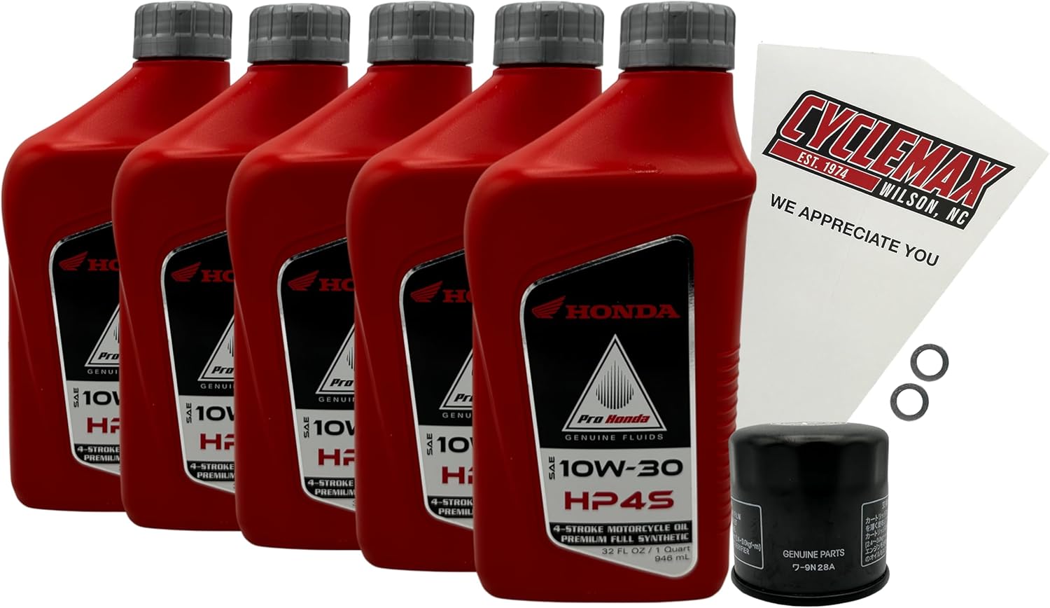 Cyclemax Full Synthetic HP4s Oil Change Kit compatible with 2021-2025 Honda REBEL 1100