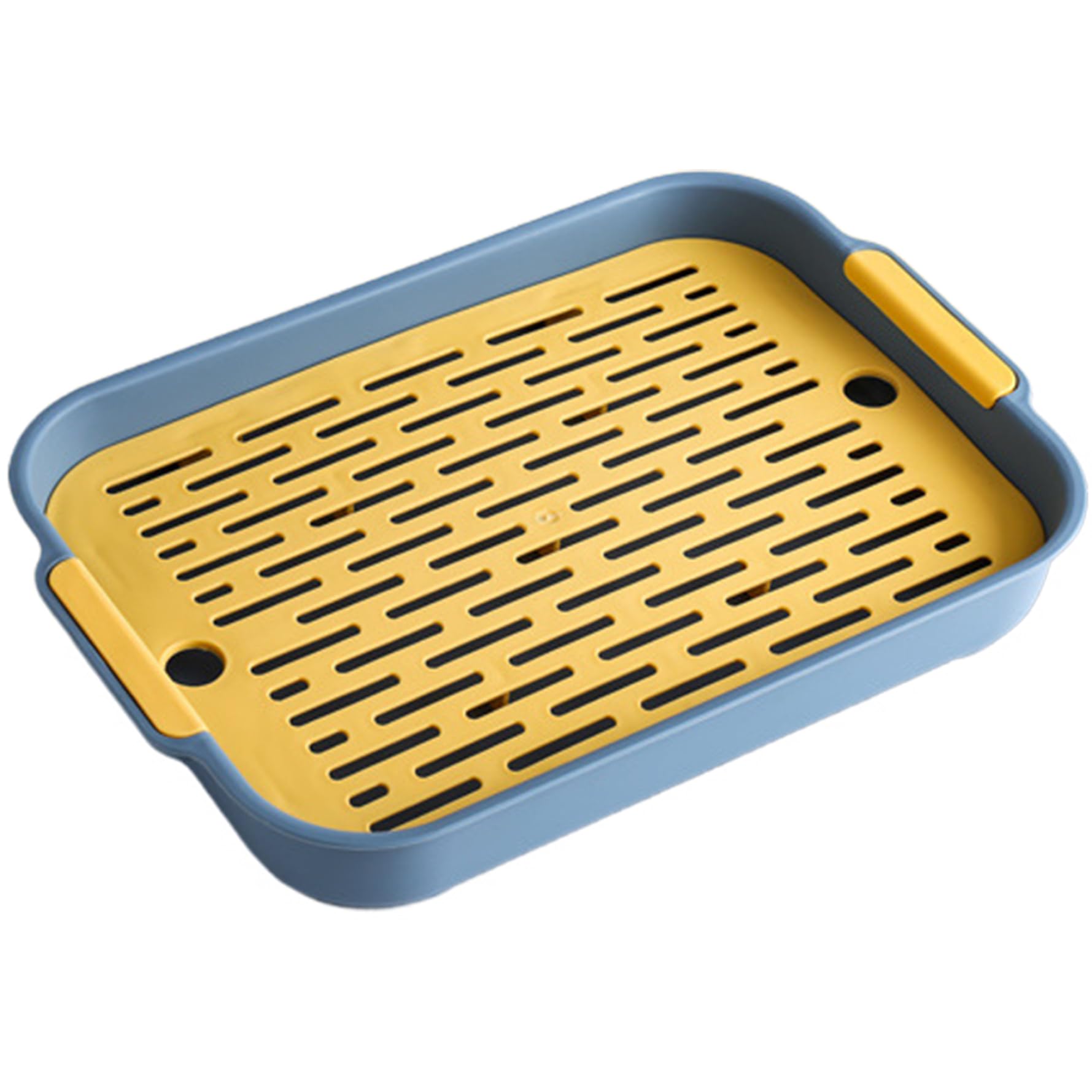 Dual Layer Cat Litter Box With Sifting Tray - Splash-Proof, Easy Clean, For Cats, Rabbits, Guinea Pigs - View #6