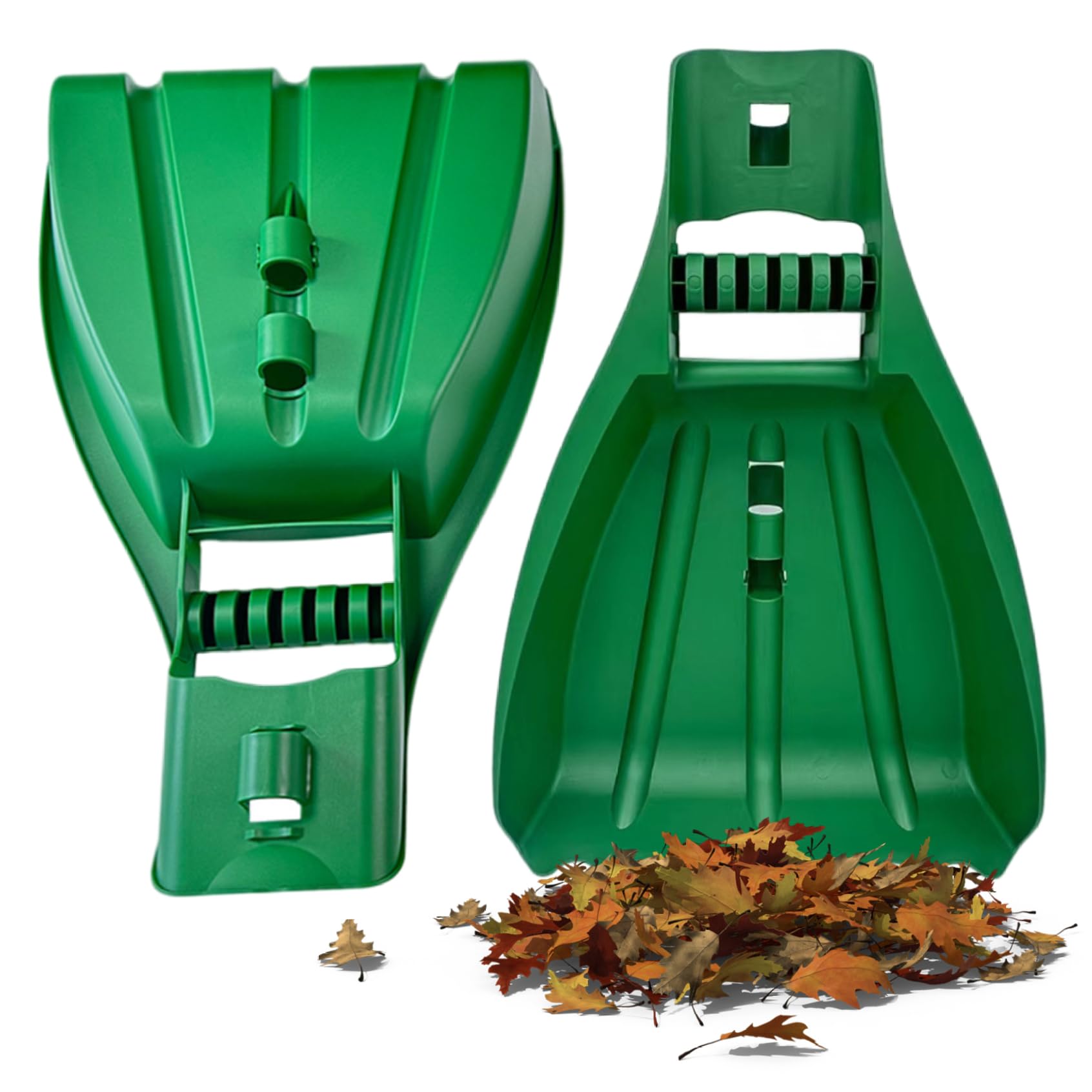 Pince à feuilles et 2 râteaux de main en plastique et métal pour le nettoyage de cour 20x13x3cm