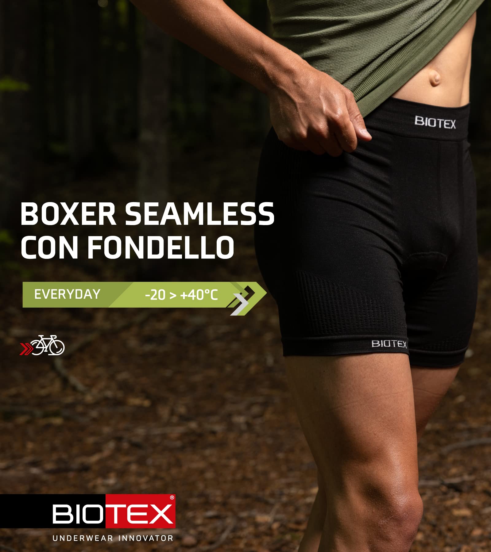 Biotex Bioflex Seamless, Boxer Fondello Uomo