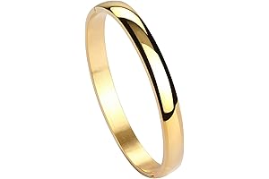 Women's 8MM Stainless Steel Bangle Bracelet: Refined Elegance and Durability