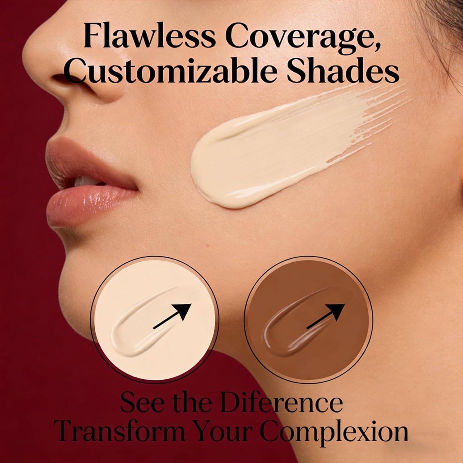 Color Changing Foundation - Skin-Adapting Liquid Makeup for Women, Self-Adjusting Coverage, Natural Finish, Blurs Imperfections, SPF 15, All Skin Types, 1 Fl Oz