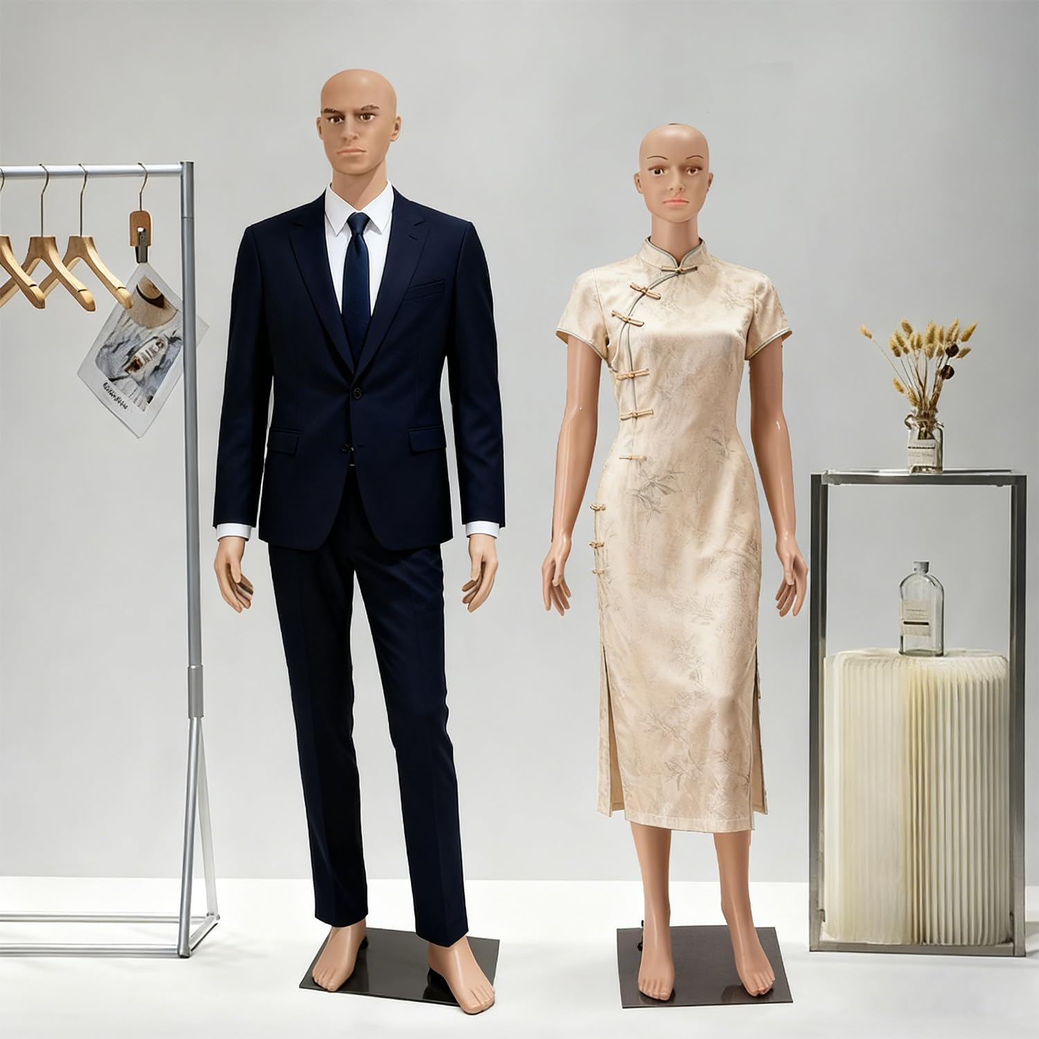 Full Body Mannequin, Adjustable Detachable Mannequin with Stand for Sewing, Tailoring, Cosplay Costume Design and Display (Female 69 inches)