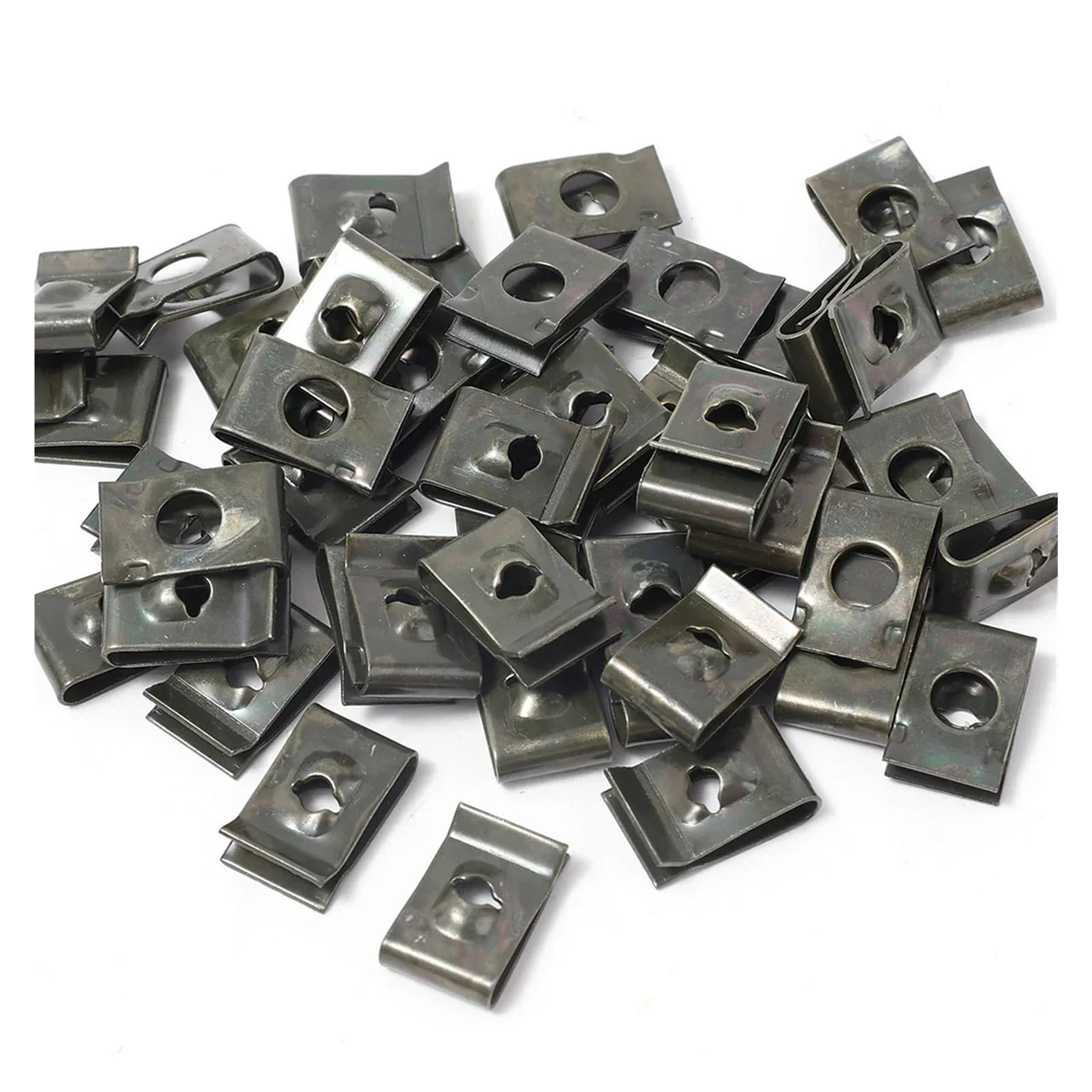 Fdcskinx 60Gray Car Screws U Clip Self Tapping Screw Base Bumper/Trim Plate Fasteners Automotive Accessories(60Gray)
