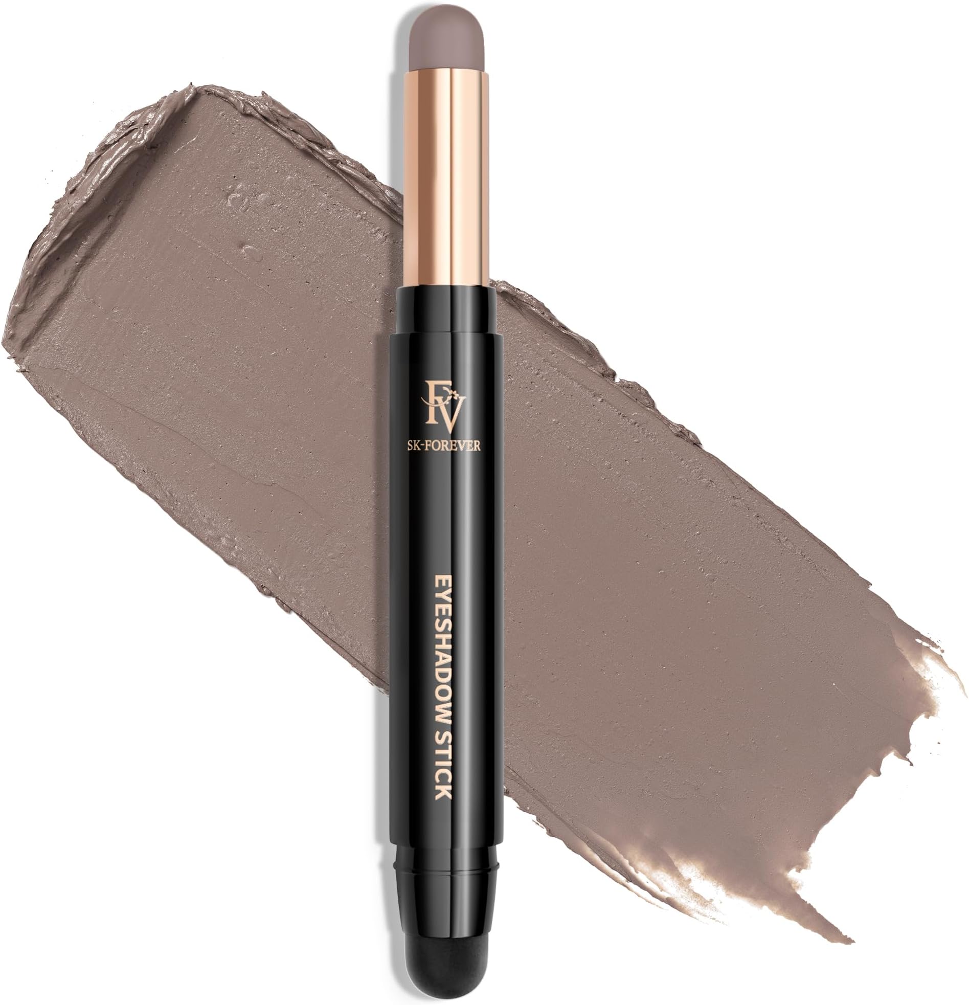 FV Matte Cream Eyeshadow Stick Waterproof, Long-Lasting Cream Eye Shadow Sticks, High Pigment Easy to Apply Eyeshadow Makeup with Built-In Smudger Stone Matte