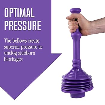 Drain Unblocker Heavy Duty Kitchen Sink Plunger For Toilet Bath