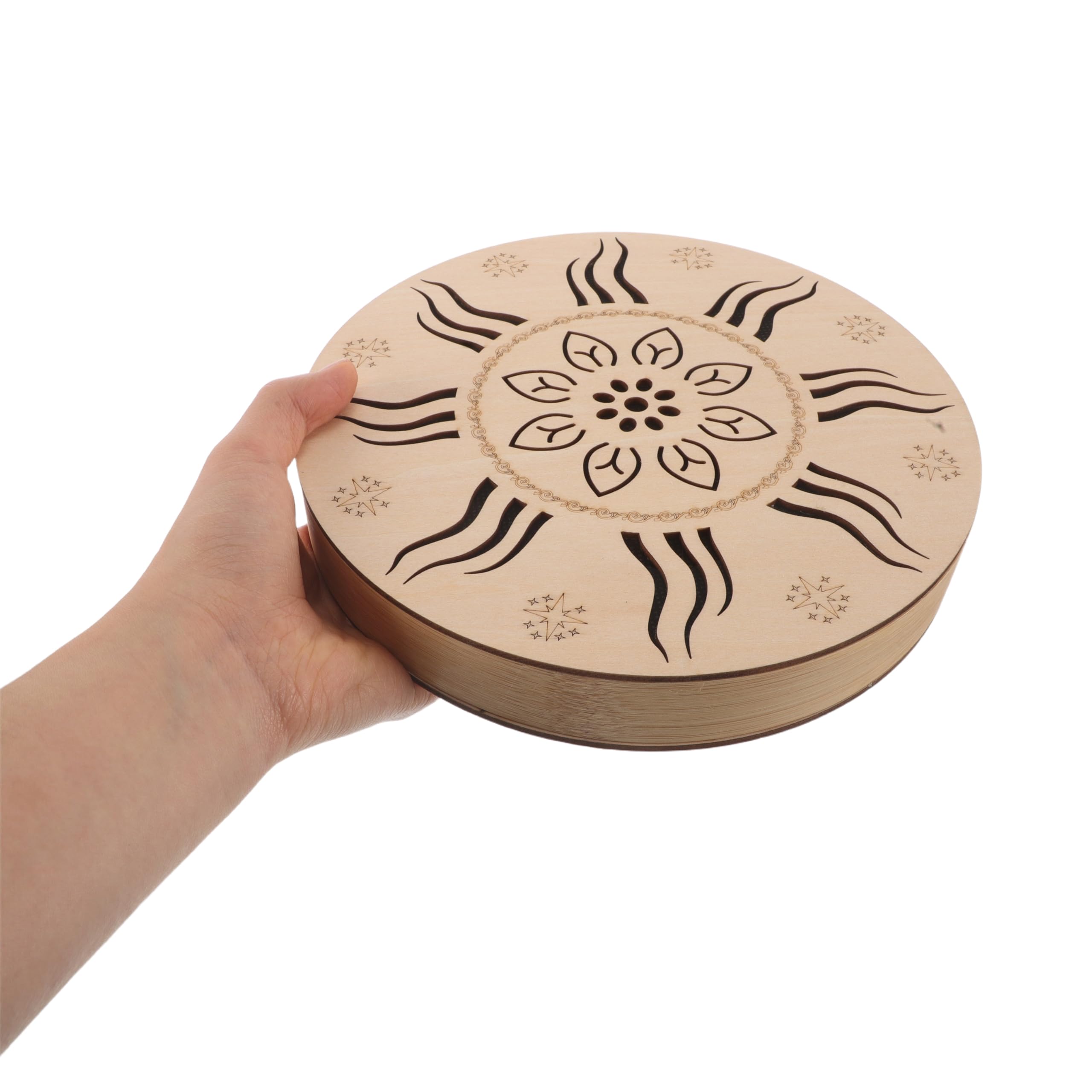 Mikinona Tamburo Oceano Etnico Strumento Percussione Simula Suoni di Pioggia per Giardino Esterno Decorazione Artistica per Collezionisti Appassionati di Musica
