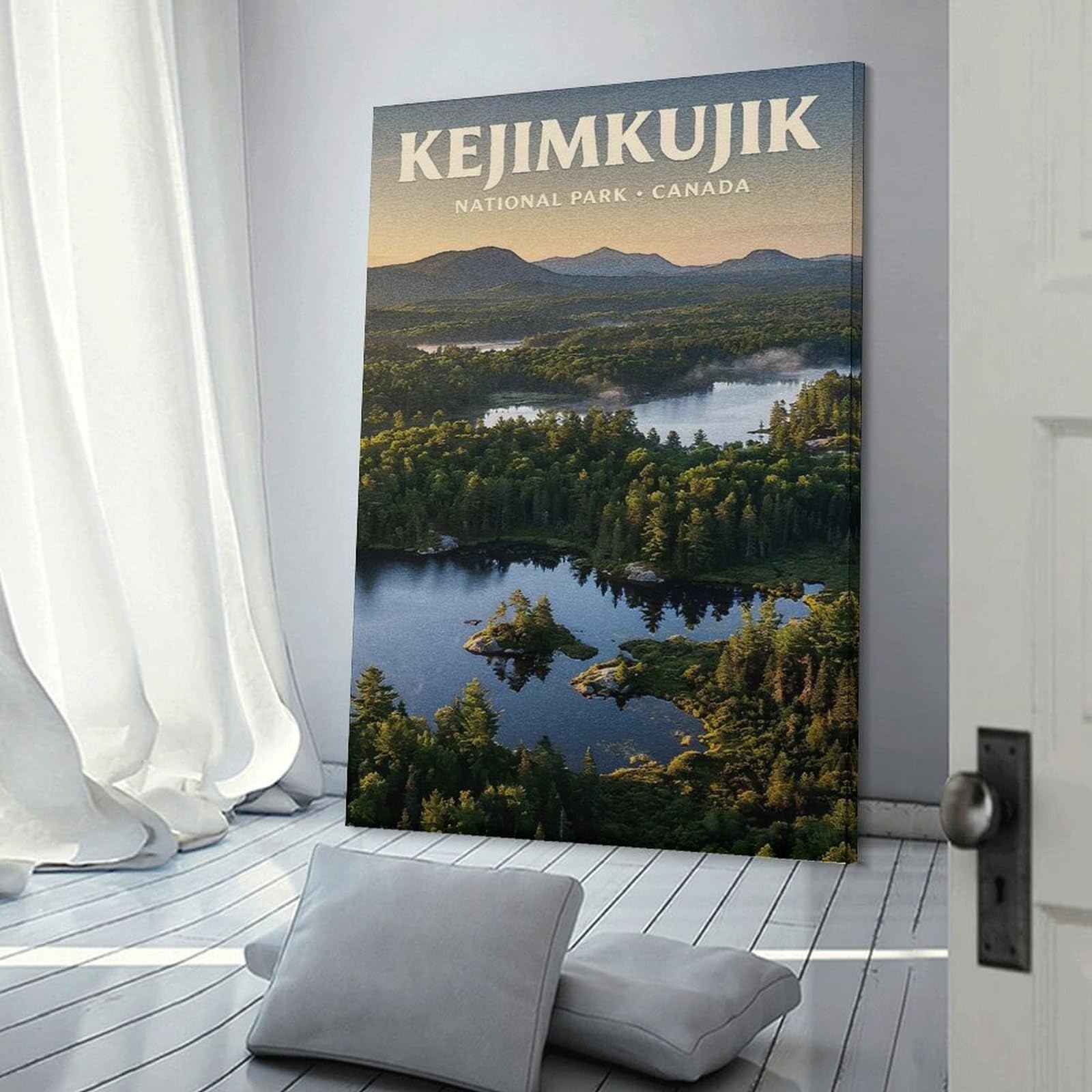 Junmoney Kejimkujik National Park Canada Landscape Hanging Wall Art, 20x30inch(50x75cm), for Home Walls, Creative Rooms Or Shared Spaces, A Flexible Wall Accent for Shared Spaces