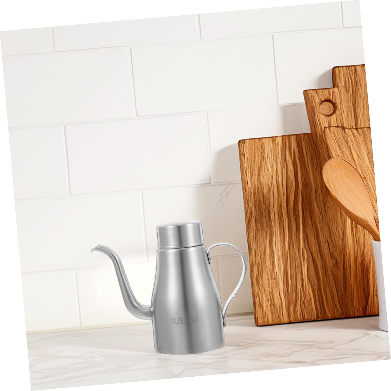 PRETYZOOM Oil Dispenser Bottle Stainless Steel Kitchen Oil Pot Sprayer Simple Design for Easy Pour