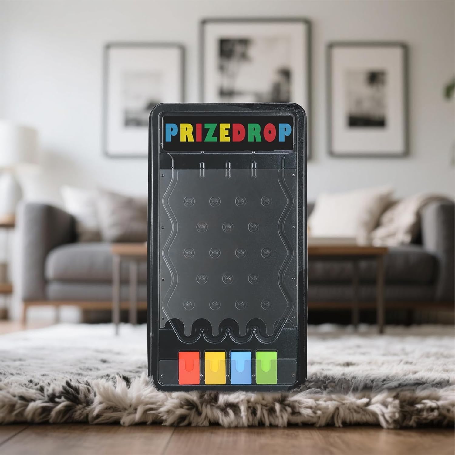 iElyiEsy Mini Tabletop Plinko Board Game -4slots Prize Drop Board with 8 Customizable Pucks – Foldable Prize Drop Game for Family Gatherings, Classroom, and Carnival-Style Events (25"x14" Prize Drop)