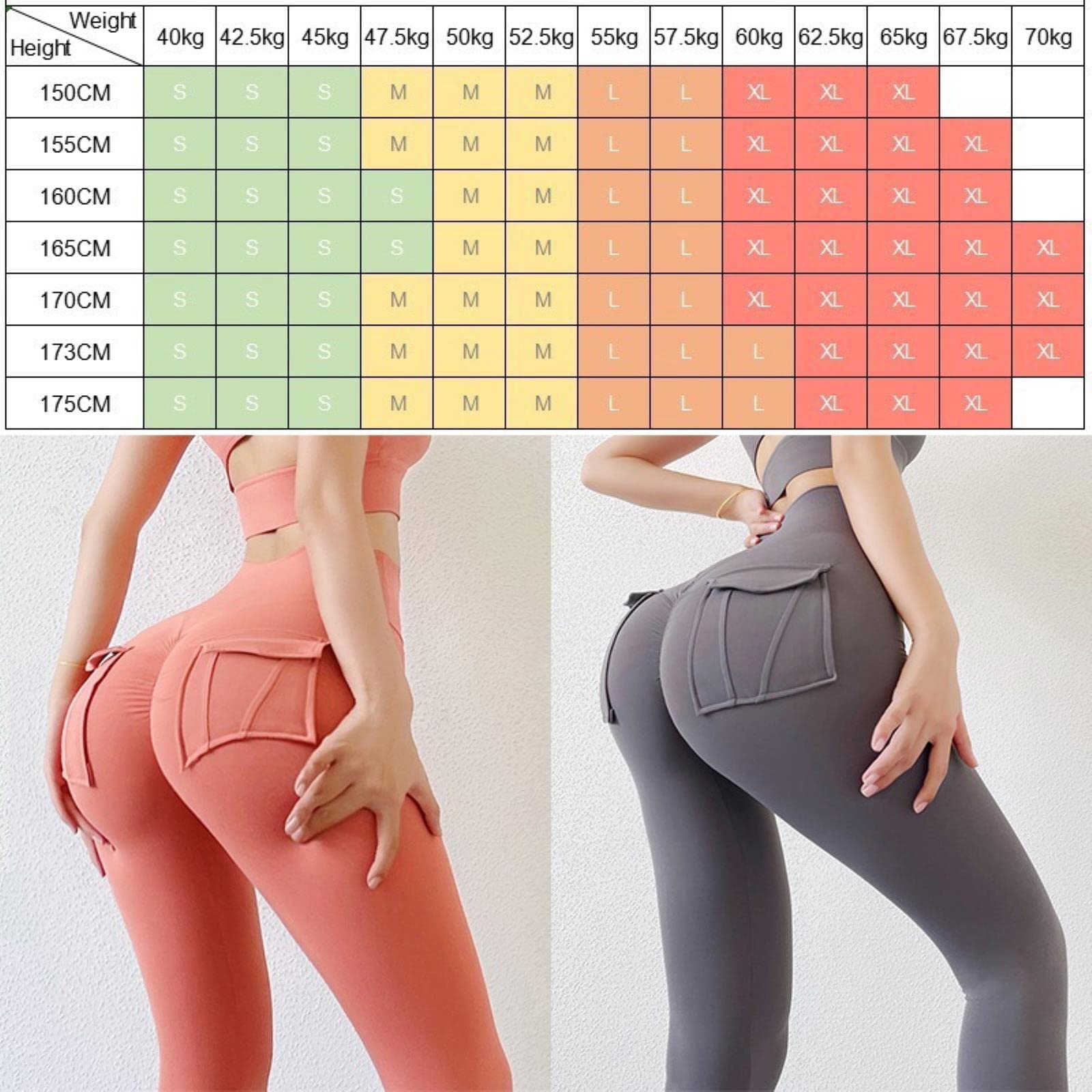 Pantalones de Yoga Medias de Bolsillo de Cintura Alta Mujeres Leggings Deportivos Gimnasio Fitness Trainer Girl Workout Running Pantalones
