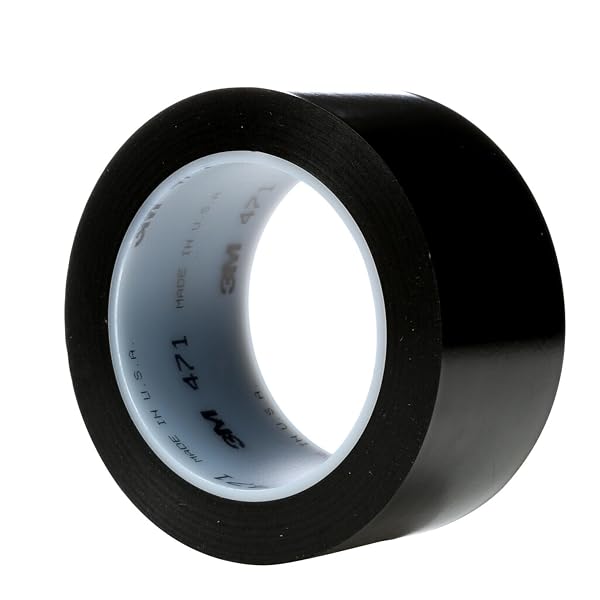 3M Nastro con Film Vinilico 471, 50 mm X 33 m, 24 Pezzi, Nero