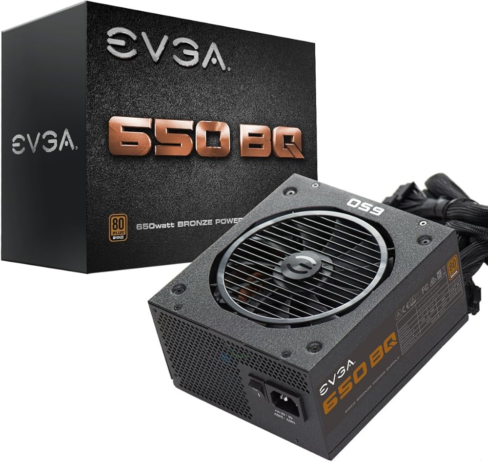 EVGA 650 Bq, 80+ Bronze 650W Semi Modular Power Supply Includes Free Power On Self Tester - View 1