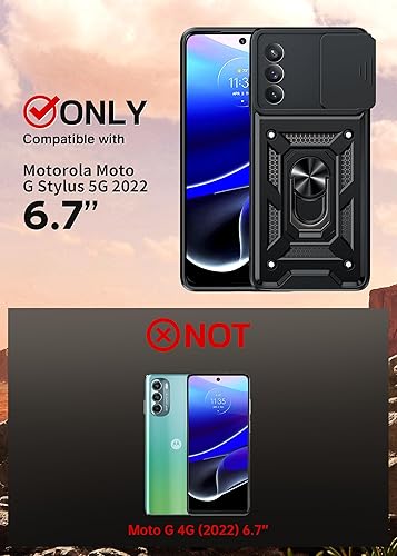Miniatura 2 de LeYi Funda para Moto G Stylus 5G 2022 No compatible con la versión 4G Funda para Moto G Stylus 2022 con protector de pantalla de vidrio templado,
