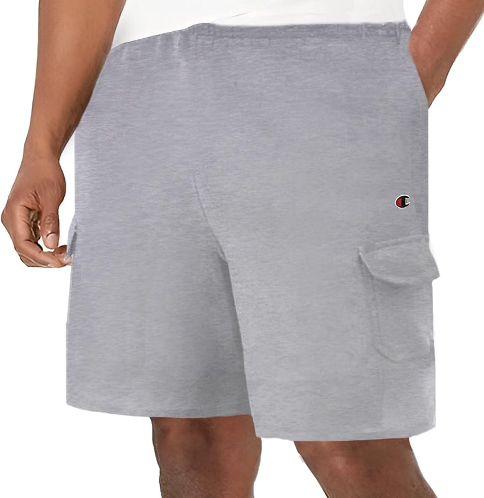 Champion Big and Tall Cargo Shorts for Men - Fleece Heavyweight