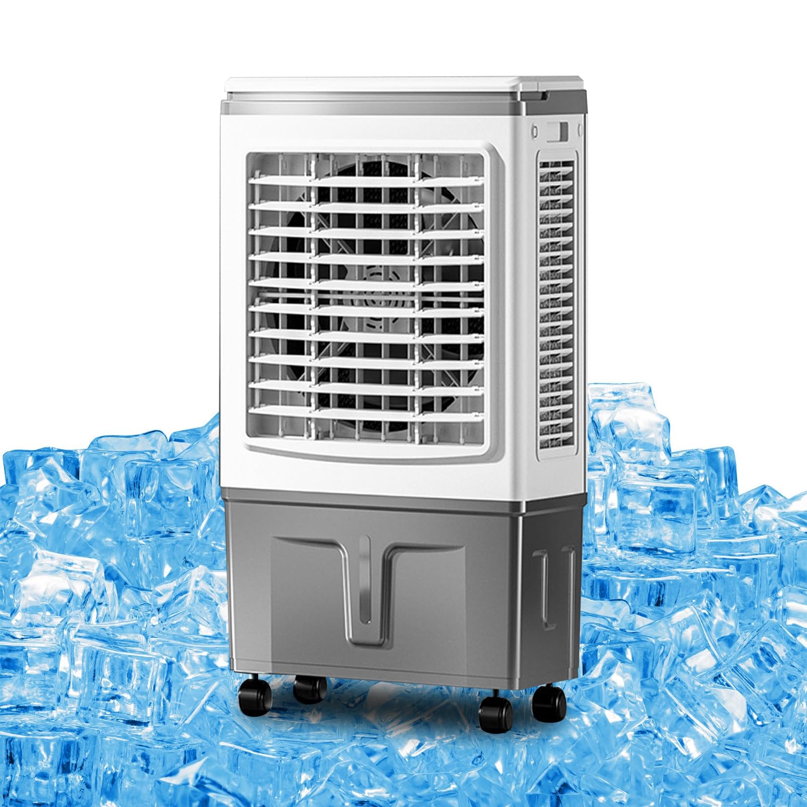 GTHTUHFD Evaporative Air Cooler, 40L Water Tank, Remote Control, 7.5H Timer, 3 Speed, Portable Cooling Fan For Room, Patio, Garage