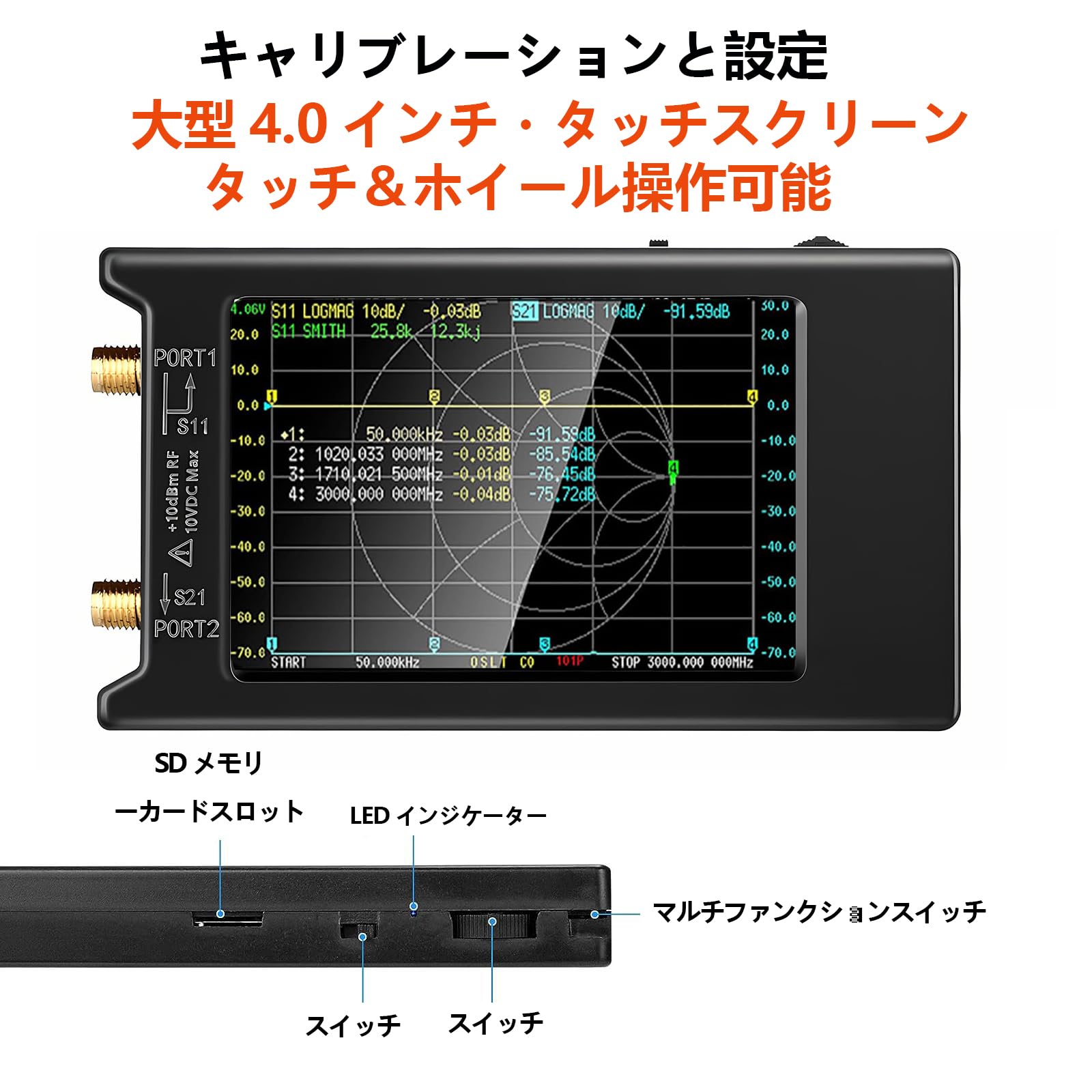 Amazon.co.jp: LiteVNA-64 VNAアナライザー 50KHz-6.3GHz ポータブル
