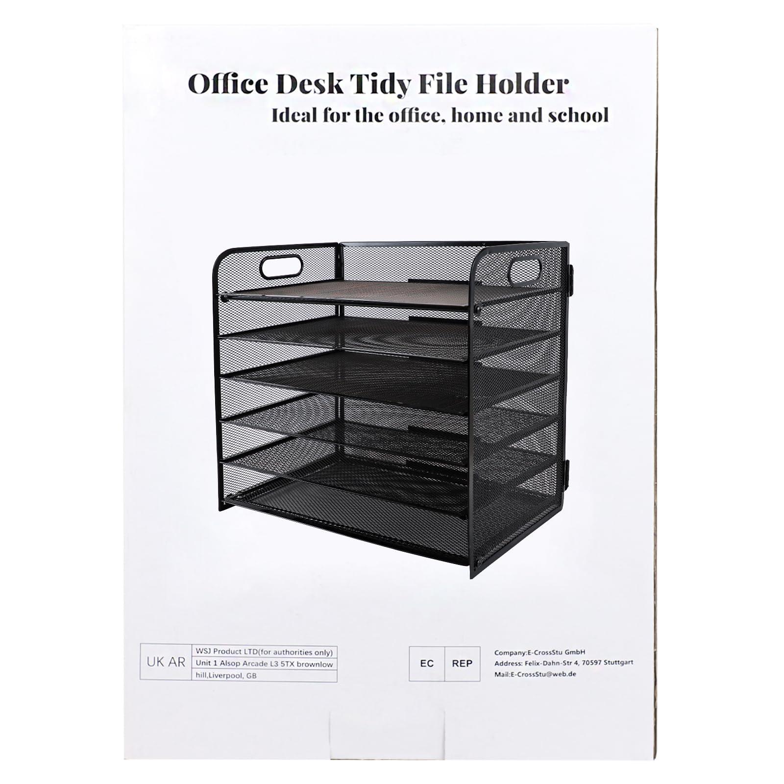 Paper Tray PLSOPPKG 5 Tier Paper Letter Tray With Handle, Metal Mesh ...