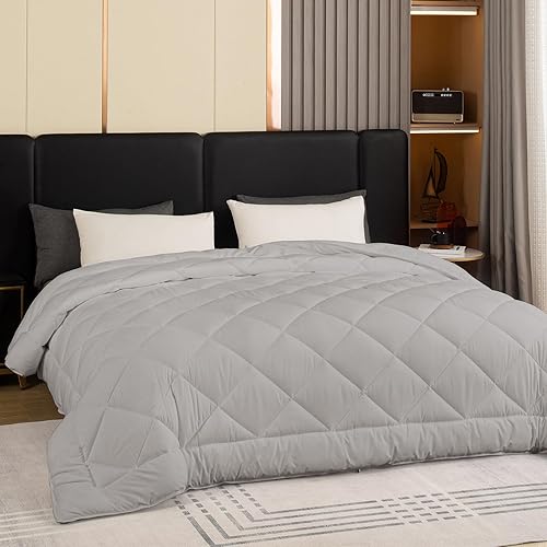 Miniatura 7 de GOHOME Edredón de microfibra extra grande de 120 x 98 pulgadas, para todas las estaciones, relleno de edredón alternativo con 8 pestañas en las