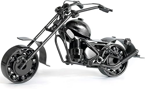 Estatua de metal modelo de motocicleta, estatua de hierro, esculturas de motocicleta, decoración del hogar, decoración de escritorio, regalo