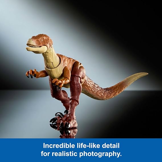Mattel Jurassic World Hammond Collection Dinosaur Action Figure Ornitholestes, Premium Design with Realistic Eyes, 18 Articulated Joints & Extra Hands JKM91