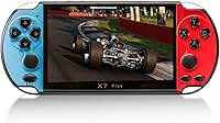 Console de Videogame X7 Plus de 5.1 Polegadas Jogadores de Videogame Portáteis Double Ro Er 8Gb de Memória Integ Da 1000 Games Mp5 Controle de vídeo game Azul Vermelho