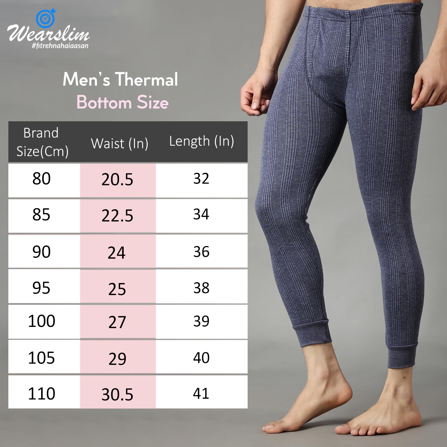 Wearslim® Premium Winter Thermal Bottom Underwear for Men | Ultra Soft Winter Warmer Inner Wear Johns Pant Lower 5