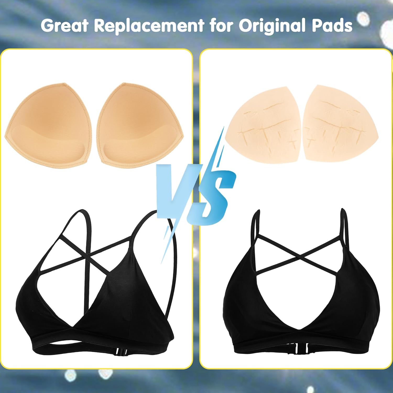 BeaGirl Waterproof Swimsuit Bra Pad Inserts 4 Pairs,Push up Sewn Padded Bathing Suit Insert for Swimsuits Sport Bikini - Image 6