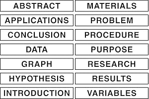 Science Fair Project Labels