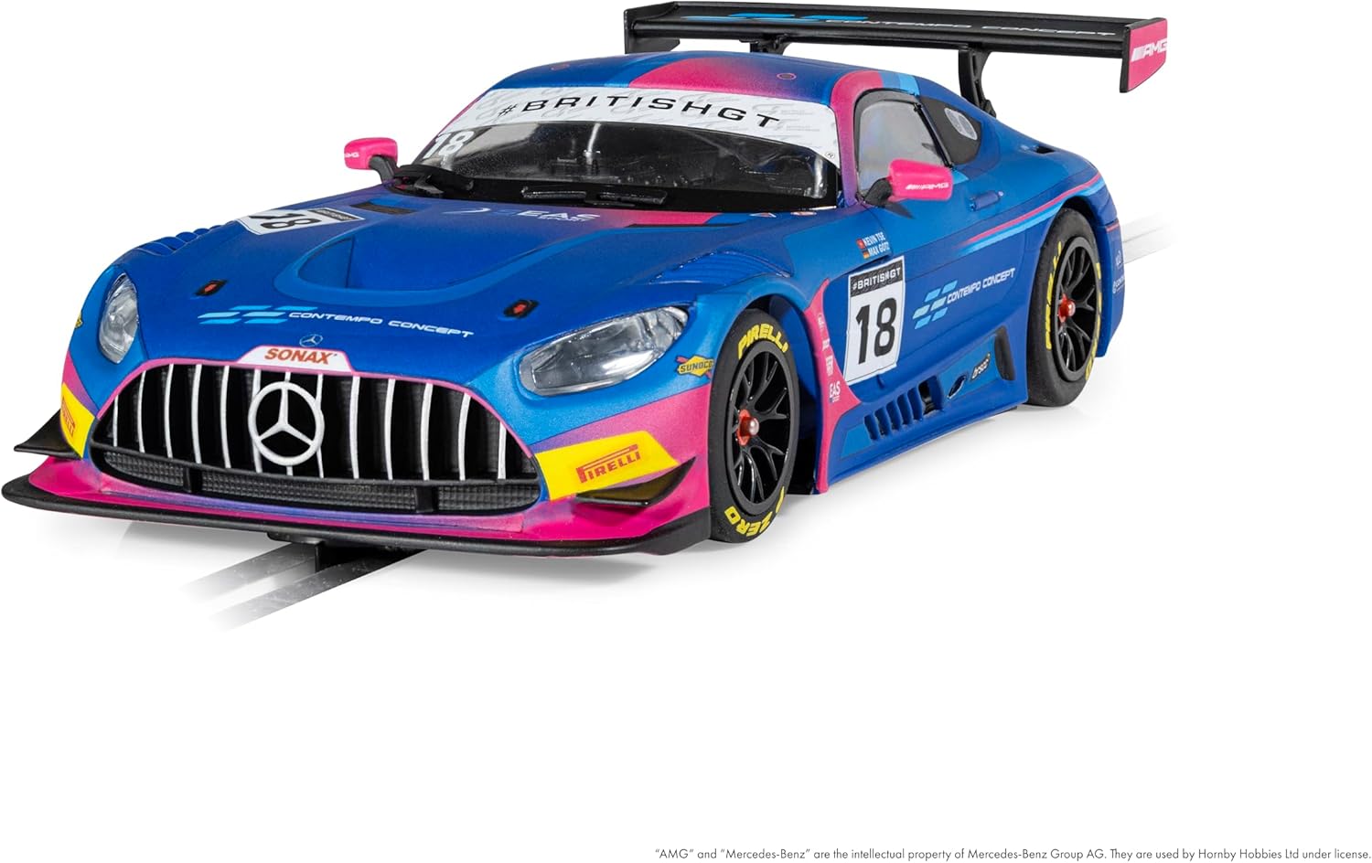Superslot H4623 Mercedes AMG GT3 - British GT 2024-2Seas Motorsport, Slot Car - World Sport Champ/Endurance, for Ages 3+ Years
