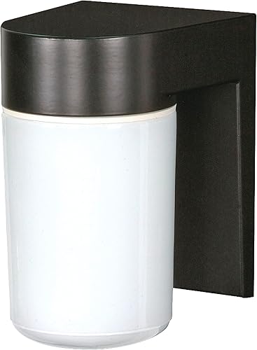 Miniatura 3 de Nuvo Lighting SF77138 - Lámpara de techo de aluminio fundido a presión para exteriores para porche y patio con cilindro de vidrio blanco, Bronzotic