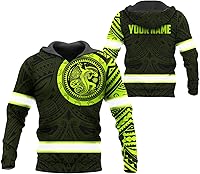 Vista 28 de Matedecor Camisa de Alta Visibilidad con Cráneo para Hombre, Camisas Reflectantes de Seguridad con Bandera de EE. UU., Nombre Personalizado