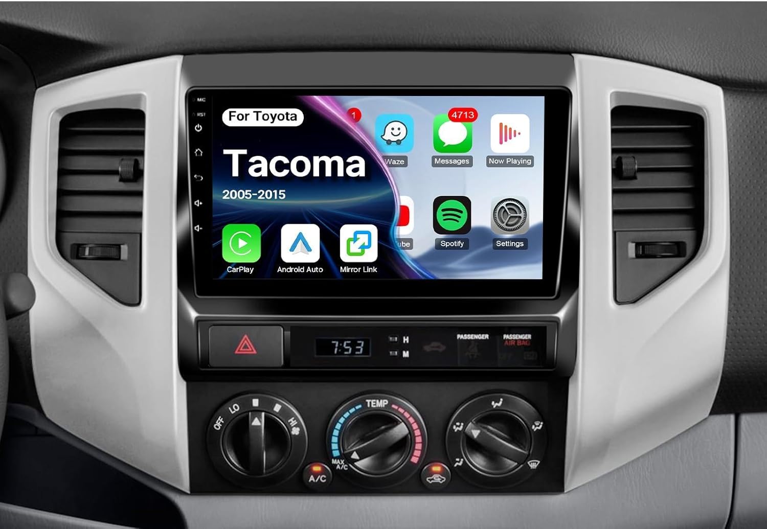 Leadfan Car Stereo for Toyota Tacoma 2005-2015 Wireless CarPlay Android Auto, 9 Inch Touchscreen Radio for Tacoma Bluetooth GPS Navigation Head Unit with FM/WiFi/SWC Backup Camera, Fit J.B.L Version