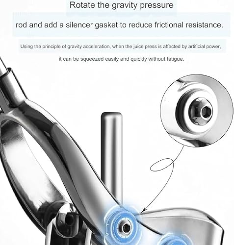 Miniatura 4 de Exprimidor manual de hierro fundido, exprimidor manual de acero inoxidable eficaz, exprimidor de frutas, máquina de prensa manual resistente para