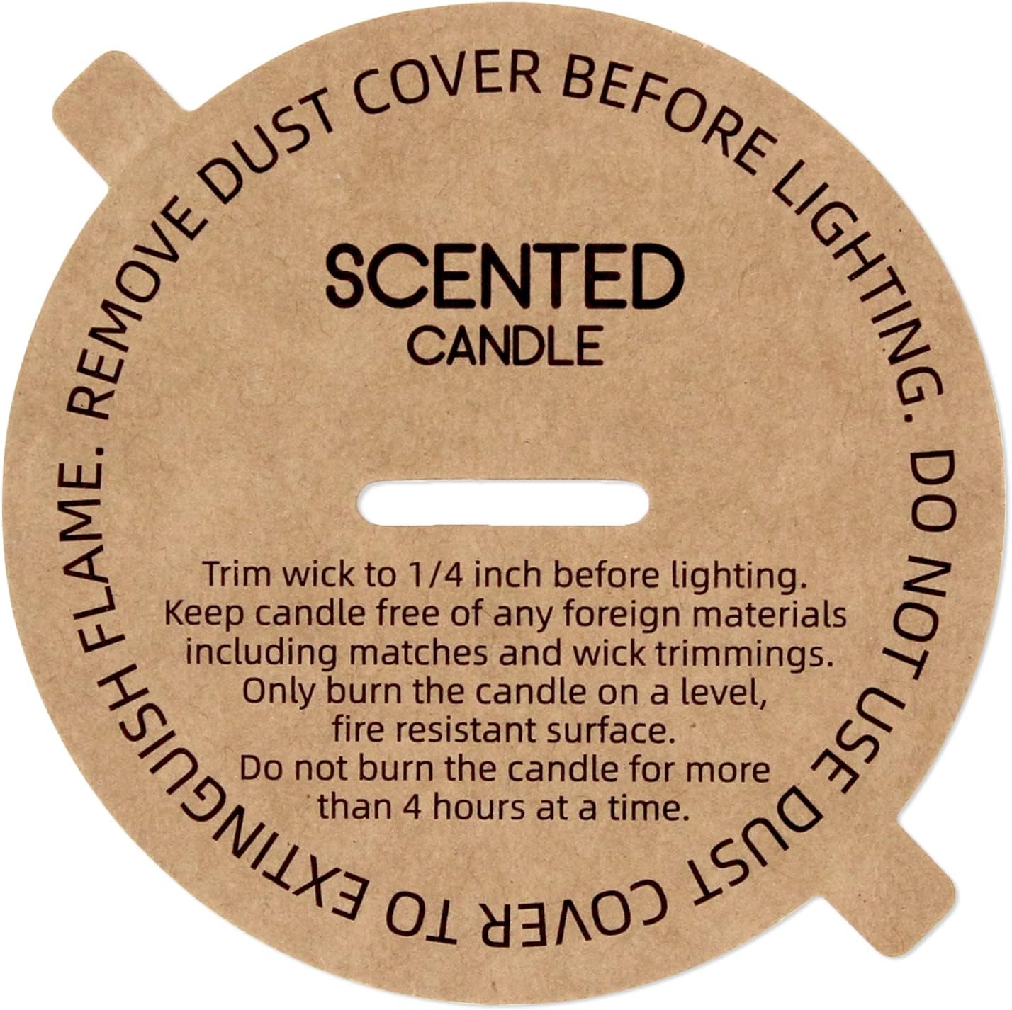 CandMak Candle Dust Covers, 160pcs Printed Kraft Card