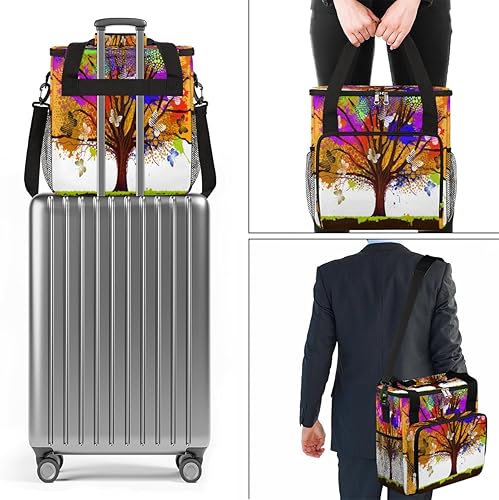 Miniatura 7 de Bolsa de transporte para cafetera con diseño de árbol para Keurig K-Mini o K-Mini Plus K-Mini Plus K-Cup Pods, portátil, bolsa de viaje