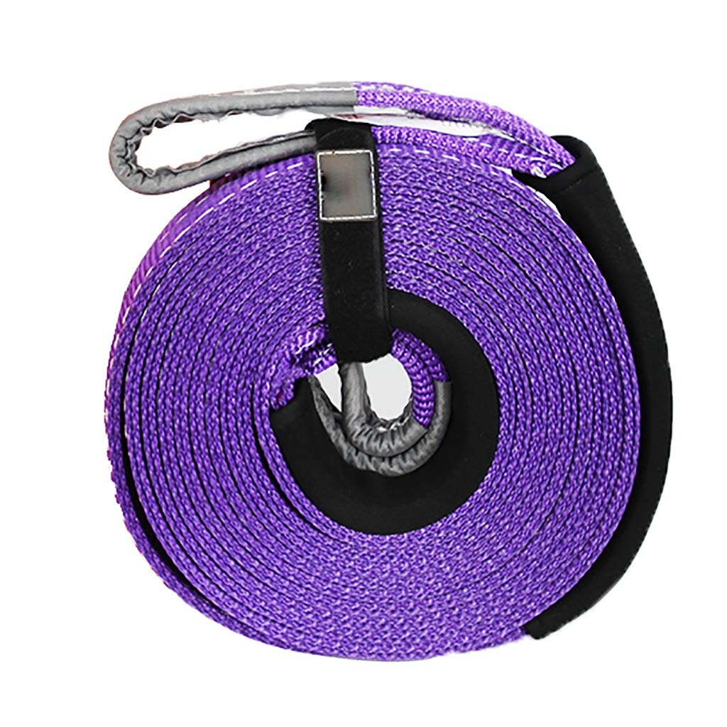 Corde de remorquage 5 tonnes sangle de traction 5m avec crochets pour camion et voiture SUV