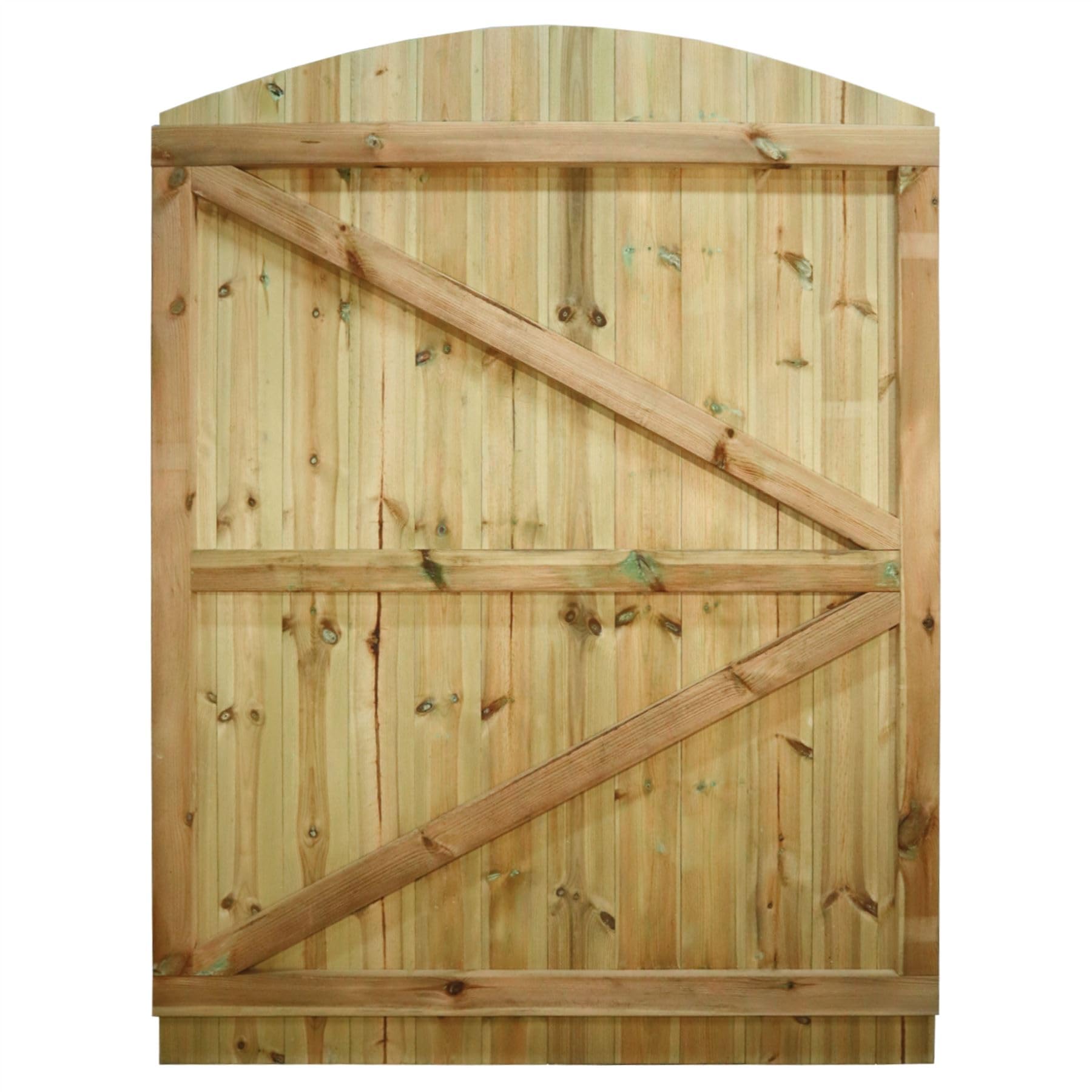 Made to Measure 6ft Wooden Garden Gate, Custom T&G Fully Framed Arch Top Treated Timber Door for Outdoor Pathway Home Access, MAX 180cm High x MAX 135cm Wide