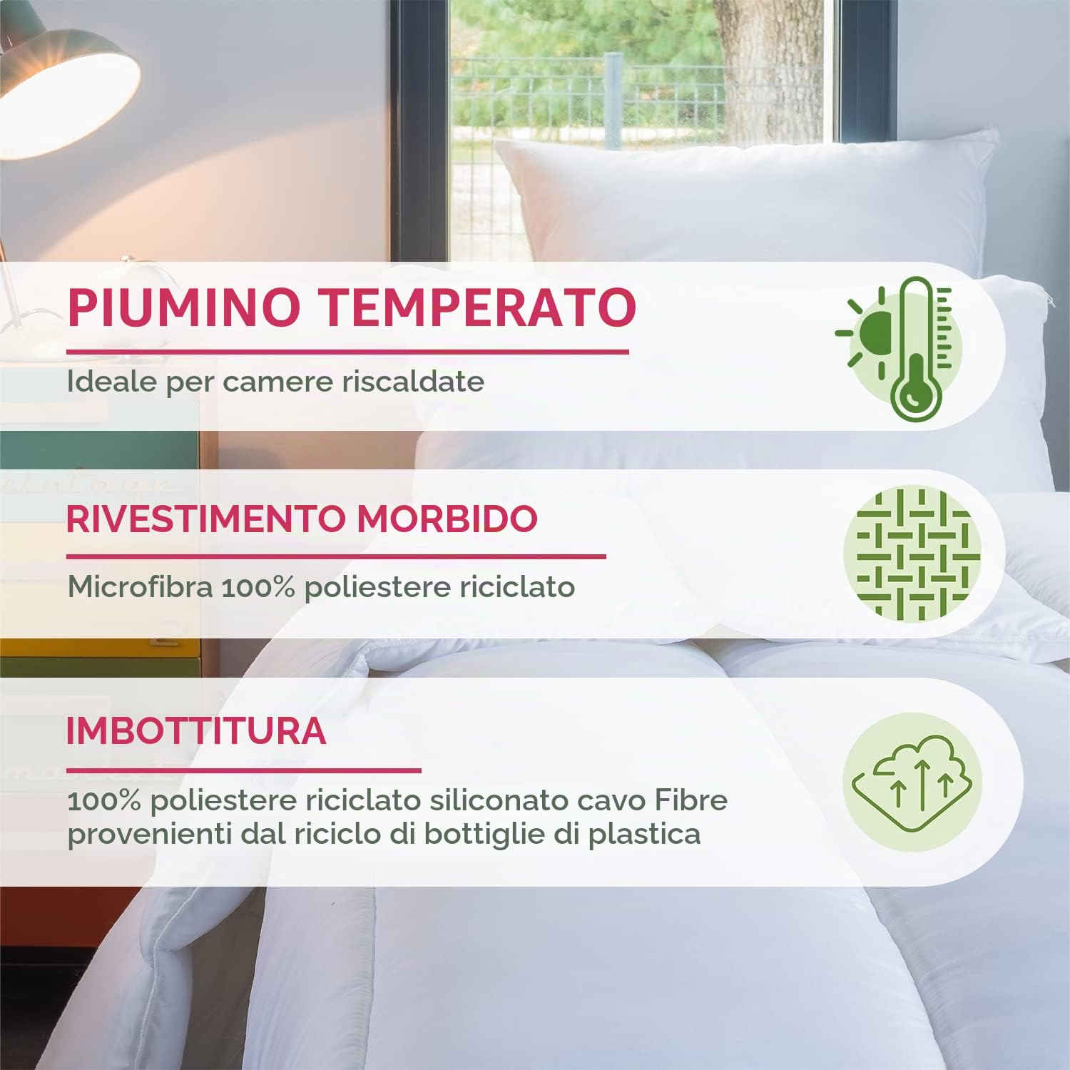 Blanrêve - Piumino Comfort - Sintetico e ipoallergenico - Temperato 300g/m² - 140X200 cm, letto di 90 cm