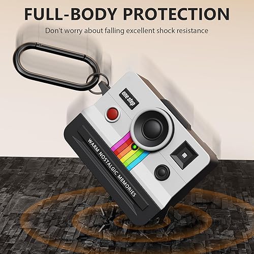 Miniatura 5 de VISOOM Funda retro para AirPods Pro para mujer, bonita funda de silicona a la moda para Air iPods Pro 2 1 Gen con kit Cleanner compatible con fundas