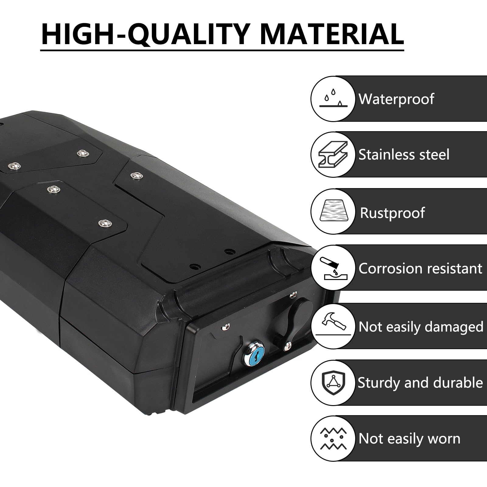 Boîte à Outils de Moto Compatible avec R1250GS R1200GS LC ADV. F850GS F750GS – Plastique L 12,67 x l 4,05 x H 7,5 Pouces (Noir)