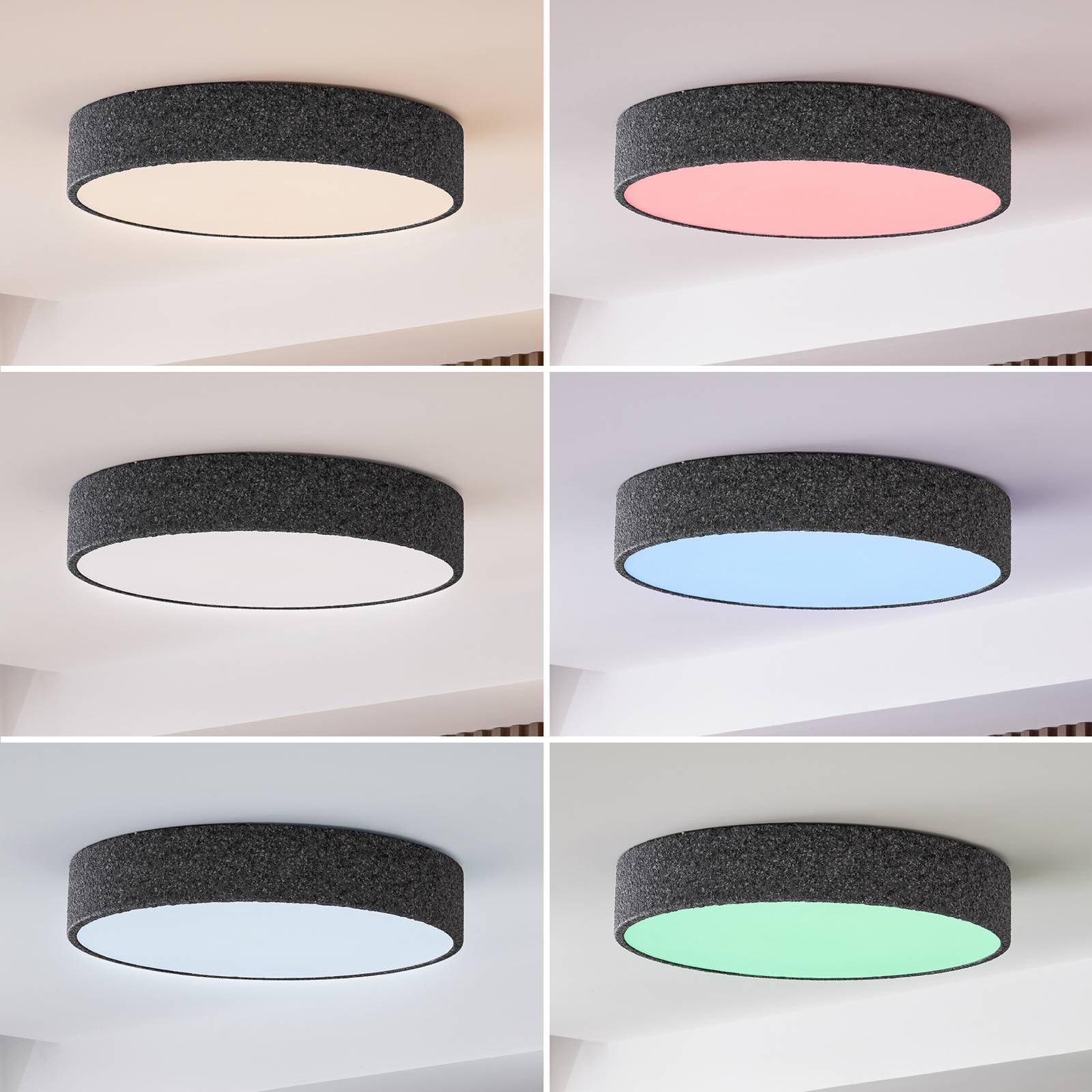Lindby LED Smart Home Deckenlampe Elmor (Modern) in Alu aus Metall (1 flammig,) - Deckenleuchte Lampe Wohnzimmerleuchte