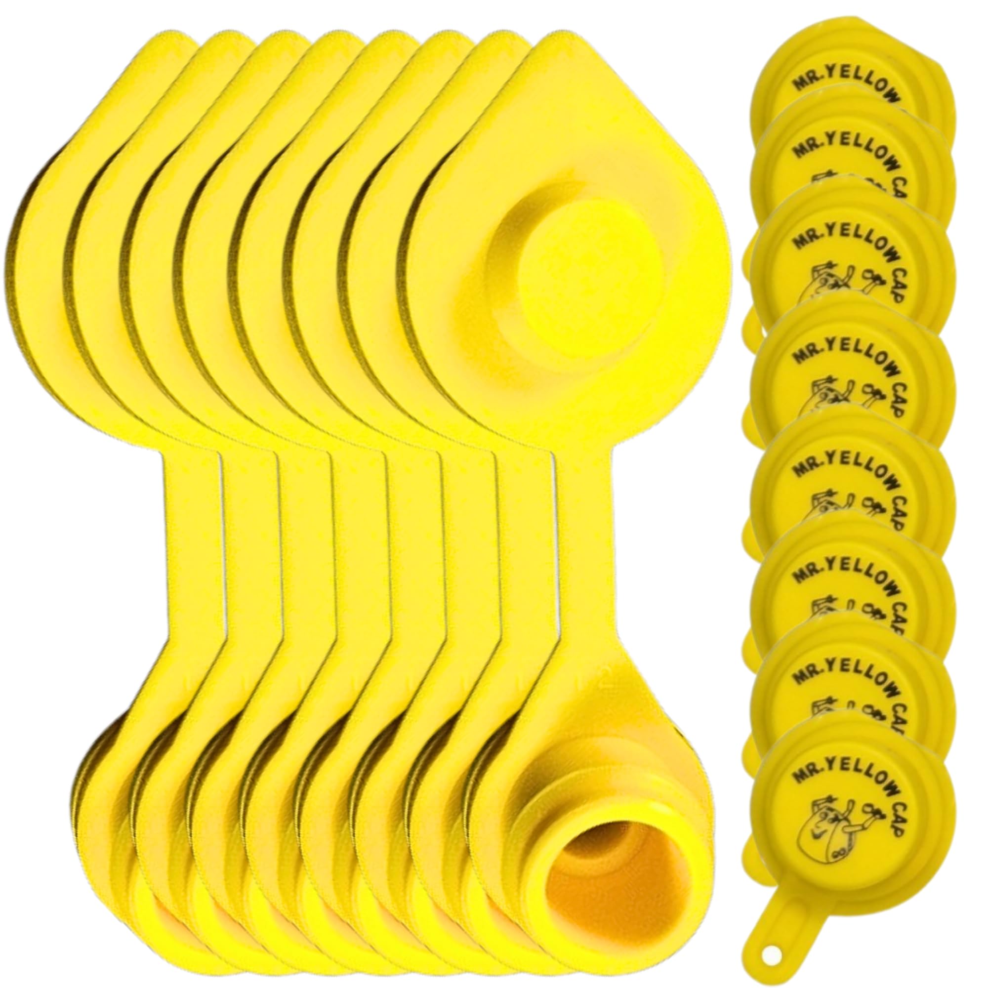 8pcs Yellow Gas Can Vent Caps & 8pcs Gas Can Caps - Can Vents For Plastic Cans & Metal Fuel Jugs, 5 Gallon Can Air Vent Kit