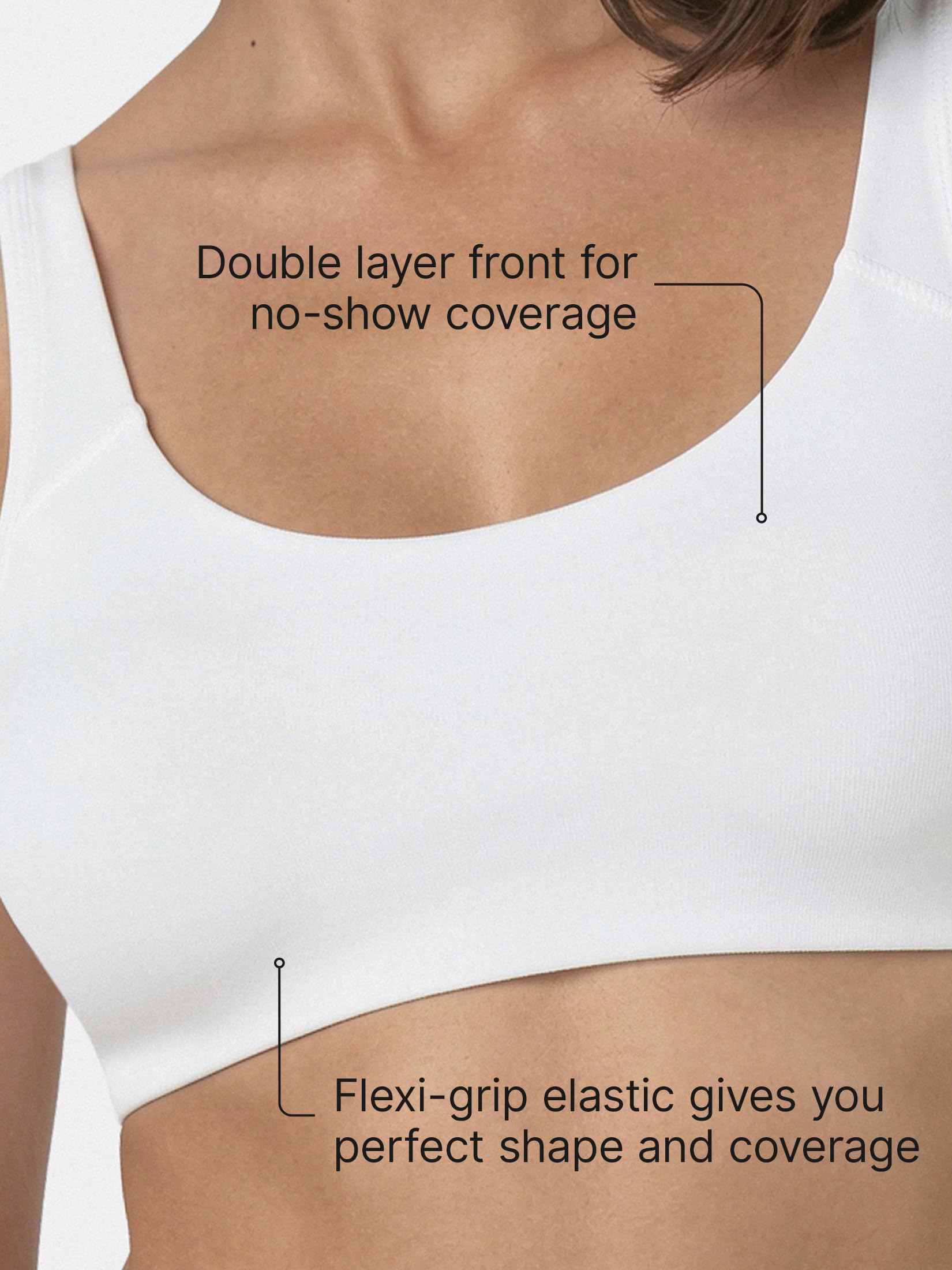 Enamor SB06 Low Impact Bra - Non-Padded, Wirefree & High Coverage White 3