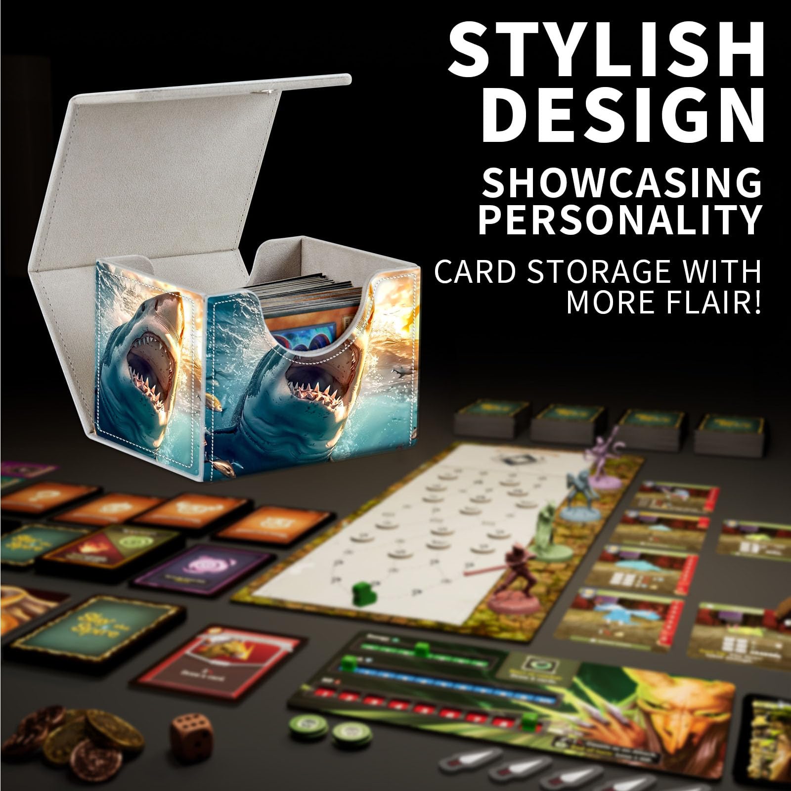 Amazon.com: ETLKJVBL for MTG Card Storage Solution, Megalodon shark for MTG  Card Box and Commander Decks, High Capacity Anime Card Sleeves for Mtg Deck  Box, Designed Specifically for Mtg Players : Toys